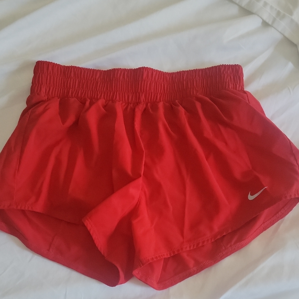 Nike Red Athletic Shorts Moisture-Wicking Performance